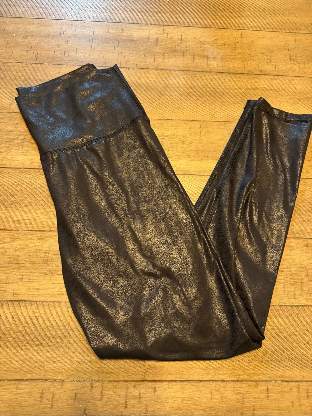 Aerie High-Waist Shiny Black Leggings